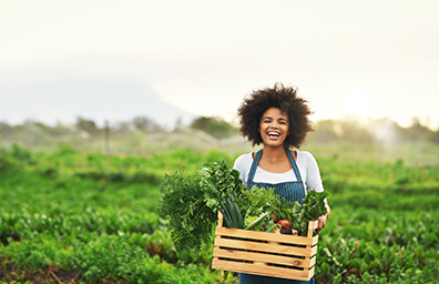 Woman on farm