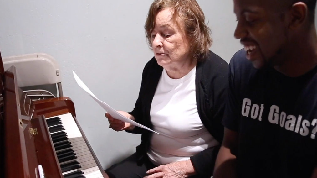 Woman at piano class